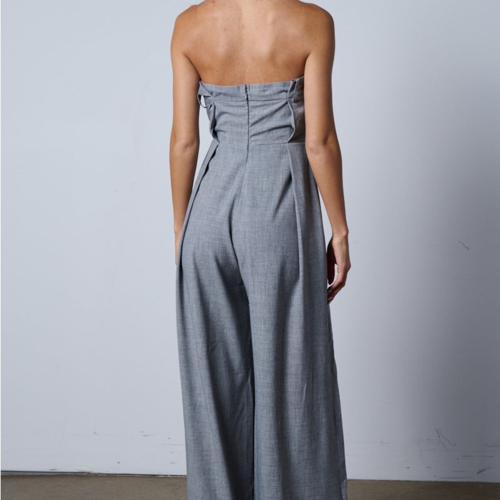 AKIRA Strapless Gray Jumpsuit
